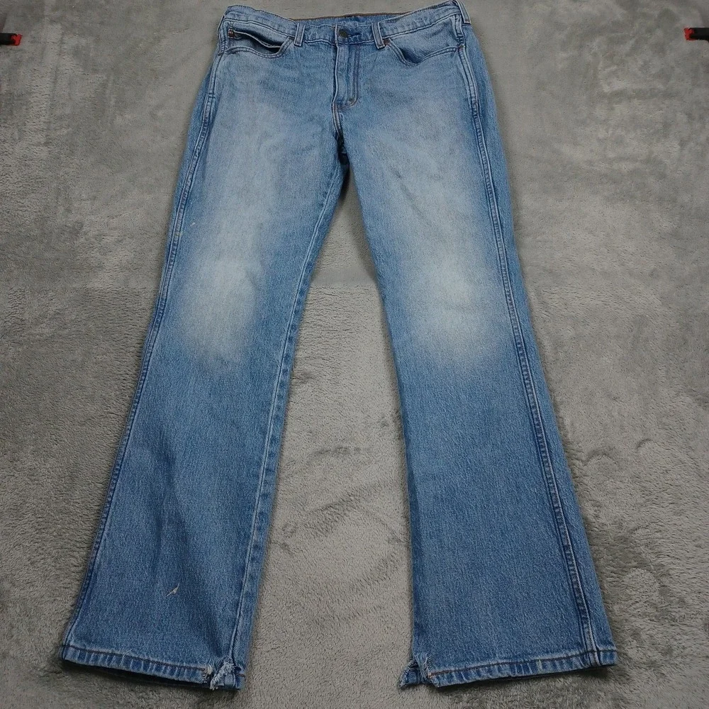 Levis 537 Jeans Mens 33x32 Blue Denim Bootcut Casual Western Cotton Y2K
